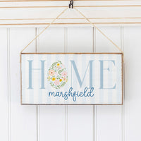 Welcome to Our Home Floral Easter Egg Personalized Twine Sign