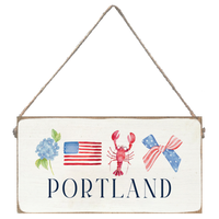 American Icons Personalized Twine Sign