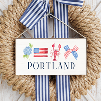 American Icons Personalized Twine Sign