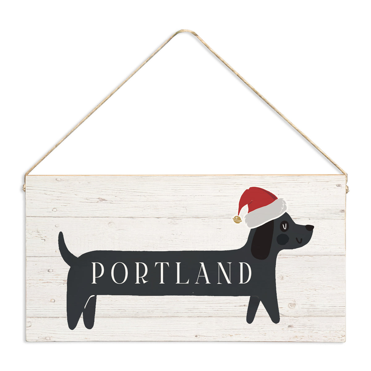 Holiday Dog Personalized Twine Sign