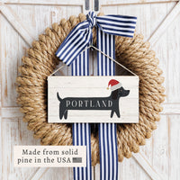 Holiday Dog Personalized Twine Sign