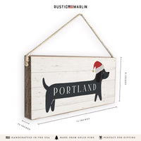 Holiday Dog Personalized Twine Sign