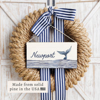 Whale Tail Personalized Twine Sign