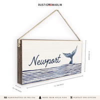 Whale Tail Personalized Twine Sign