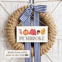 Fall Icons Personalized Twine Sign