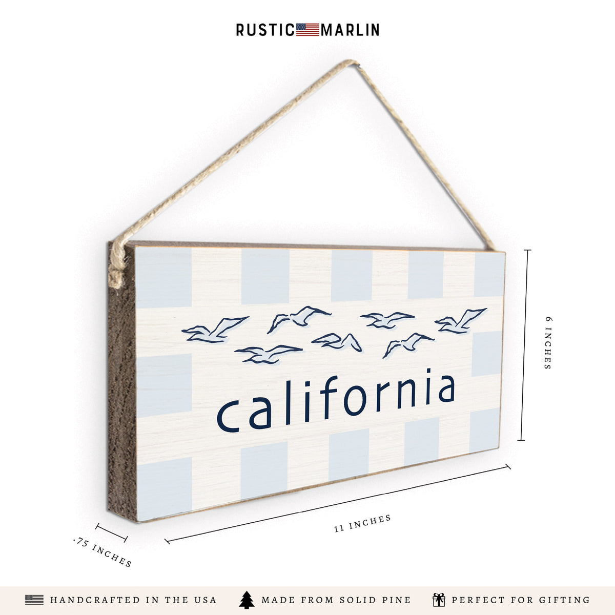 Seagulls Personalized Twine Sign