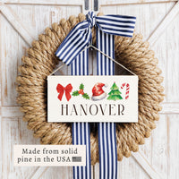 Christmas Icons Personalized Twine Sign