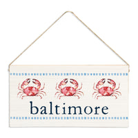 Stitched Crab Personalized Twine Sign