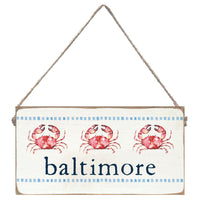 Stitched Crab Personalized Twine Sign