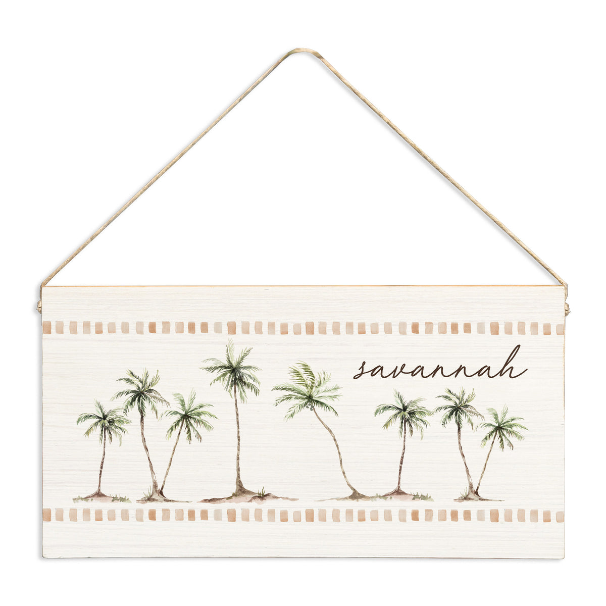 Palm Trees Personalized Twine Sign