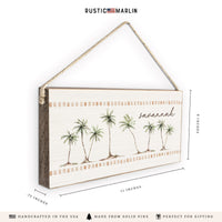 Palm Trees Personalized Twine Sign