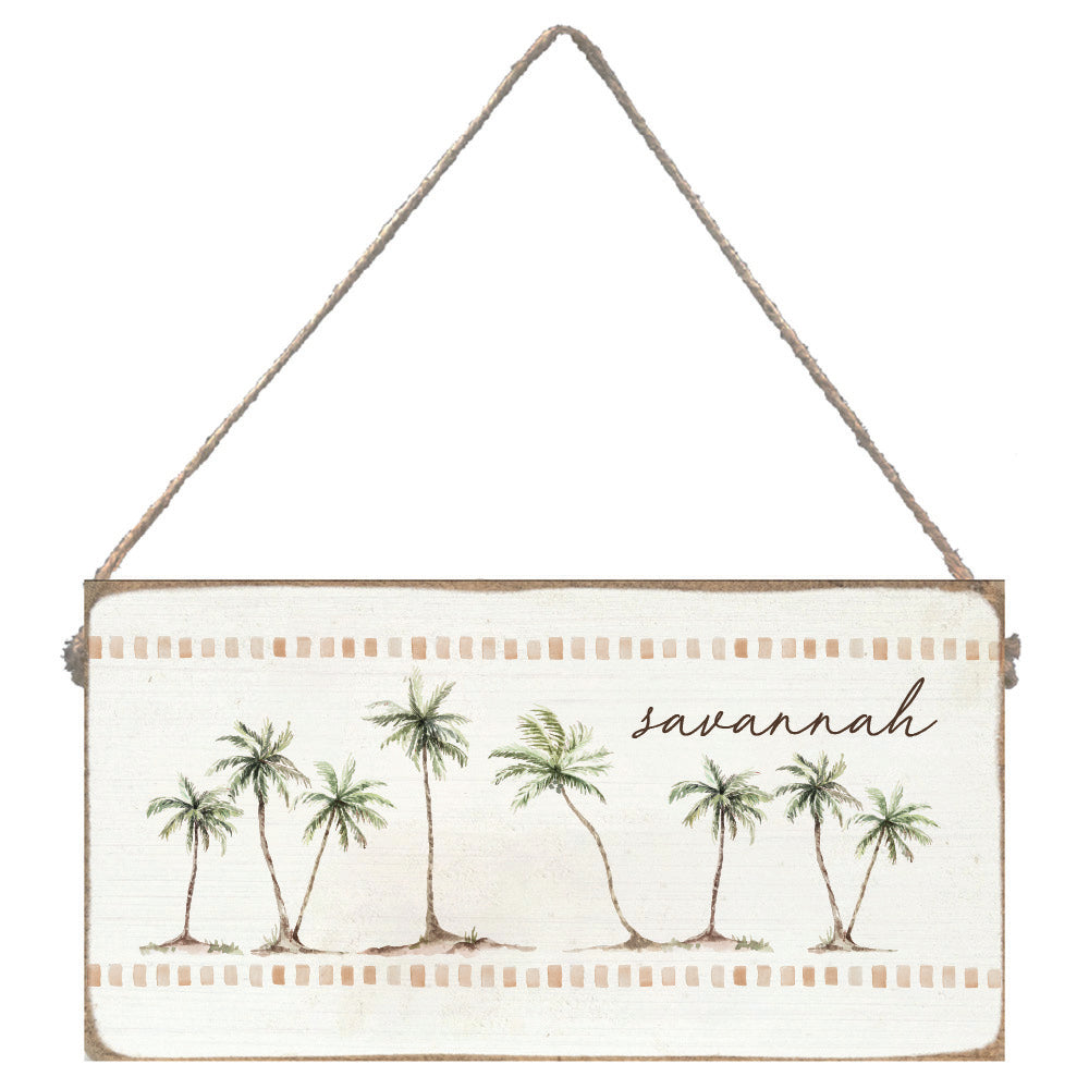Palm Tree Personalized Twine Sign