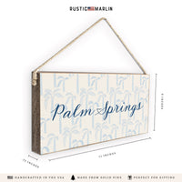 Coastal Palm Trees Personalized Twine Sign