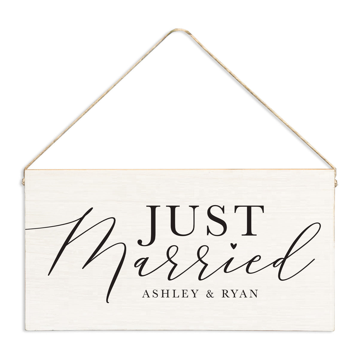 Just Married Personalized Twine Sign