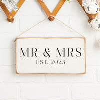 Mr & Mrs Personalized Twine Sign