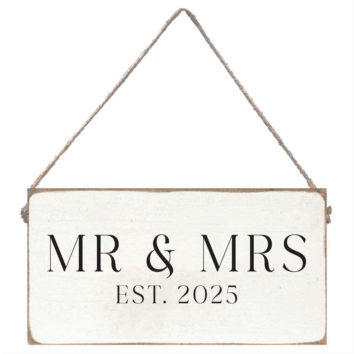 Mr & Mrs Personalized Twine Sign