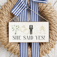 Wedding Icons Personalized Twine Sign