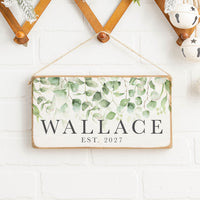 Eucalyptus Personalized Twine Sign