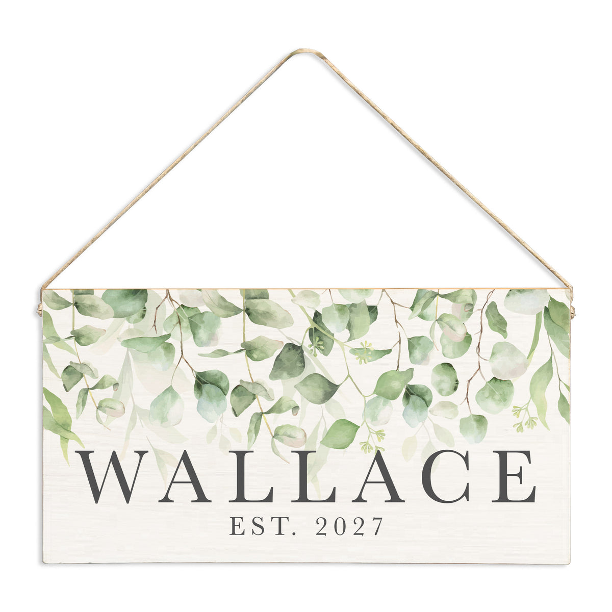Eucalyptus Personalized Twine Sign