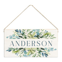 Greenery Personalized Twine Sign