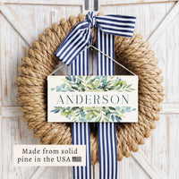 Greenery Personalized Twine Sign