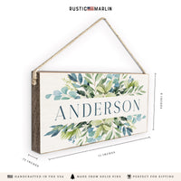 Greenery Personalized Twine Sign