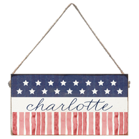 Star Spangled Personalized Twine Sign