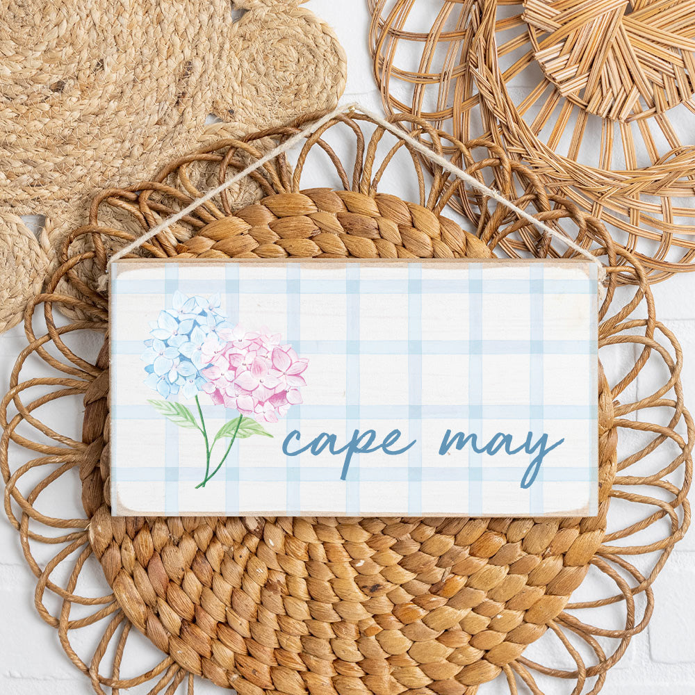 Pastel Hydrangeas Personalized Twine Sign