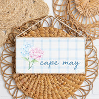 Pastel Hydrangeas Personalized Twine Sign