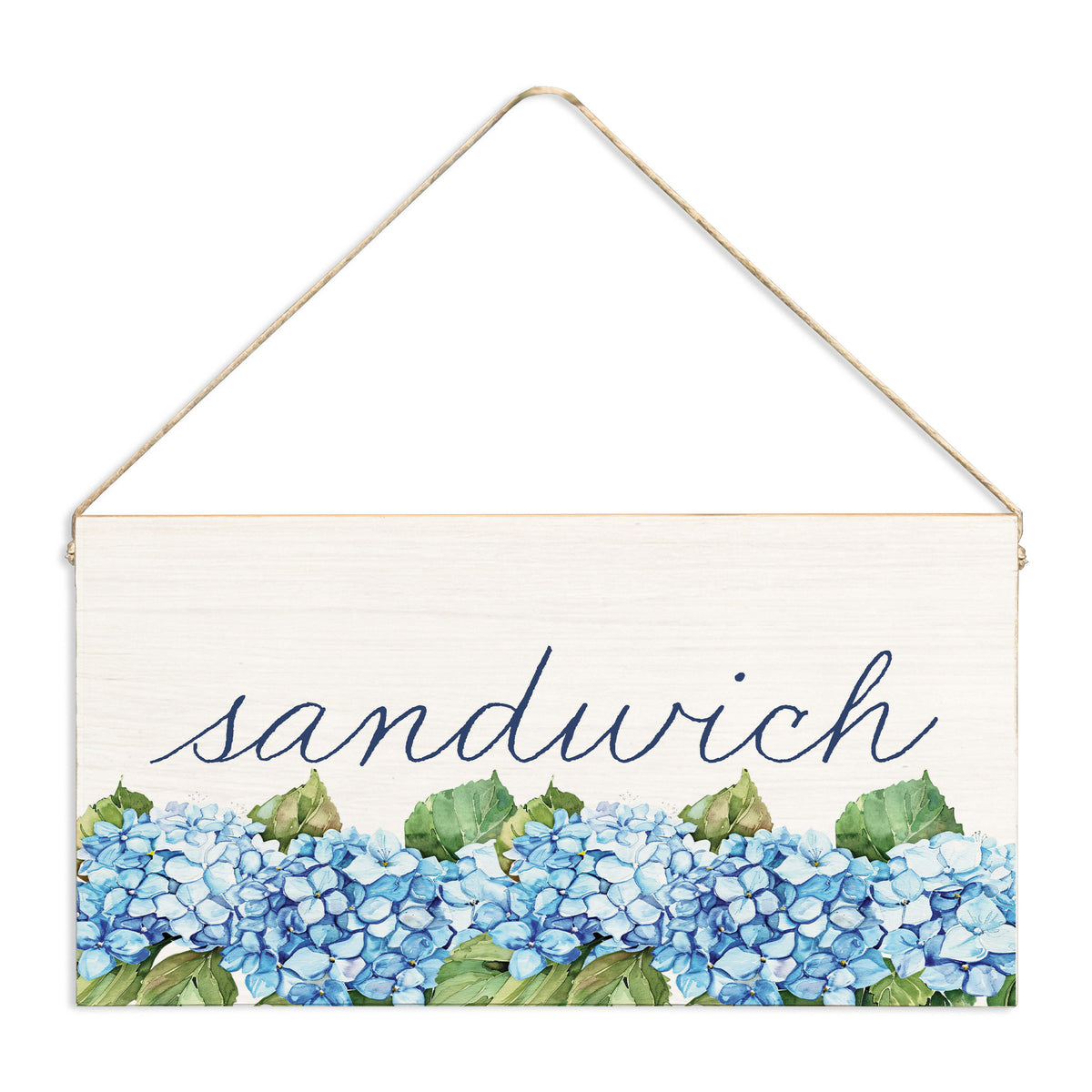 Hydrangea Bloom Personalized Twine Sign