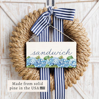 Hydrangea Bloom Personalized Twine Sign