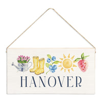 Spring Icons Personalized Twine Sign