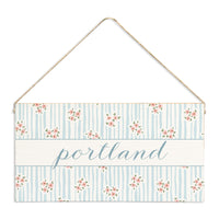 Blush Bloom Welcome Personalized Twine Sign