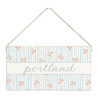 Blush Bloom Welcome Personalized Twine Sign