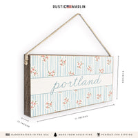 Blush Bloom Welcome Personalized Twine Sign