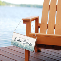 Waterscape Welcome Personalized Twine Sign