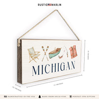 Lake Icons Personalized Twine Sign