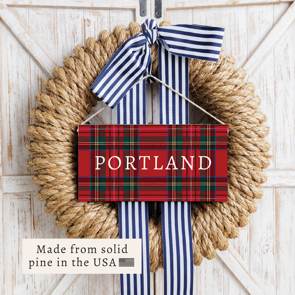 Classic Tartan Personalized Twine Sign