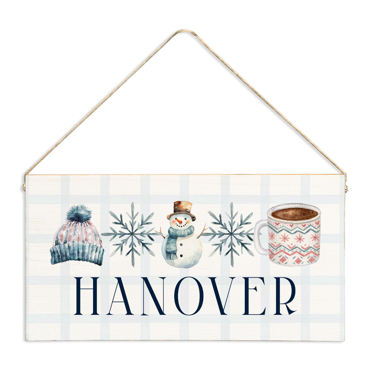 Winter Icons Personalized Twine Sign