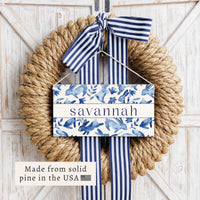 Blue Bunnies Personalized Twine Sign