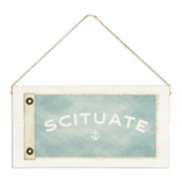 Vintage Flag Anchor Personalized Twine Sign