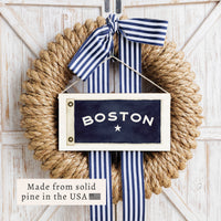 Vintage Flag Star Personalized Twine Sign