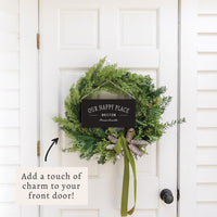 Our Happy Place Personalized Twine Sign