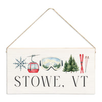 Ski Icons Personalized Twine Sign