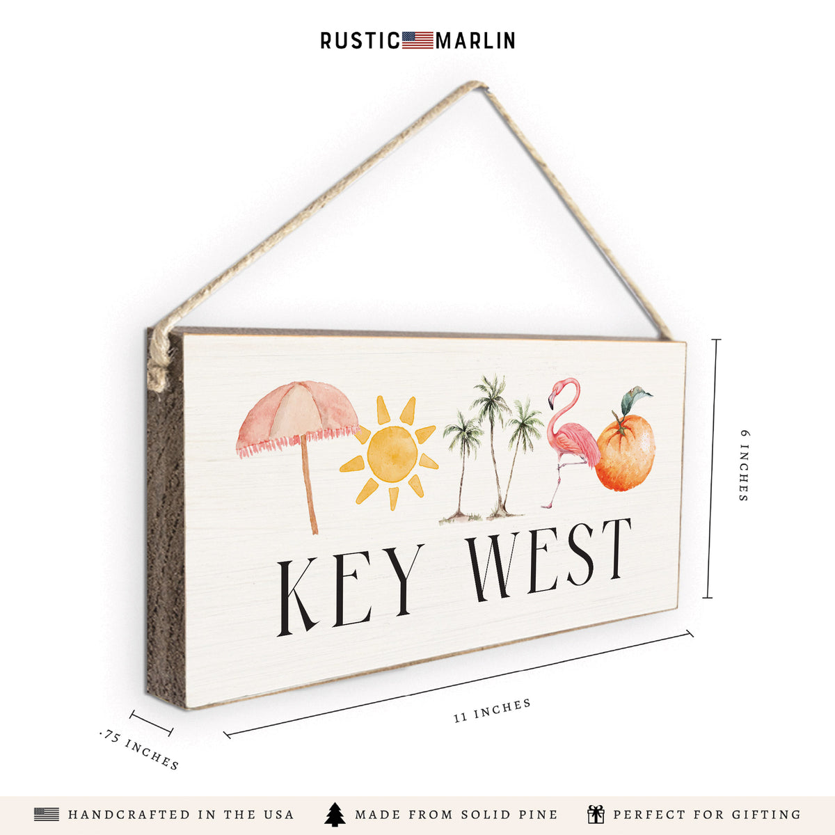 Southern Sunshine Icons Personalized Twine Sign
