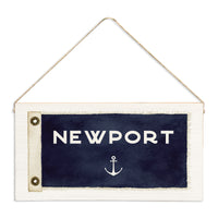Anchor Vintage Flag Personalized Twine Sign