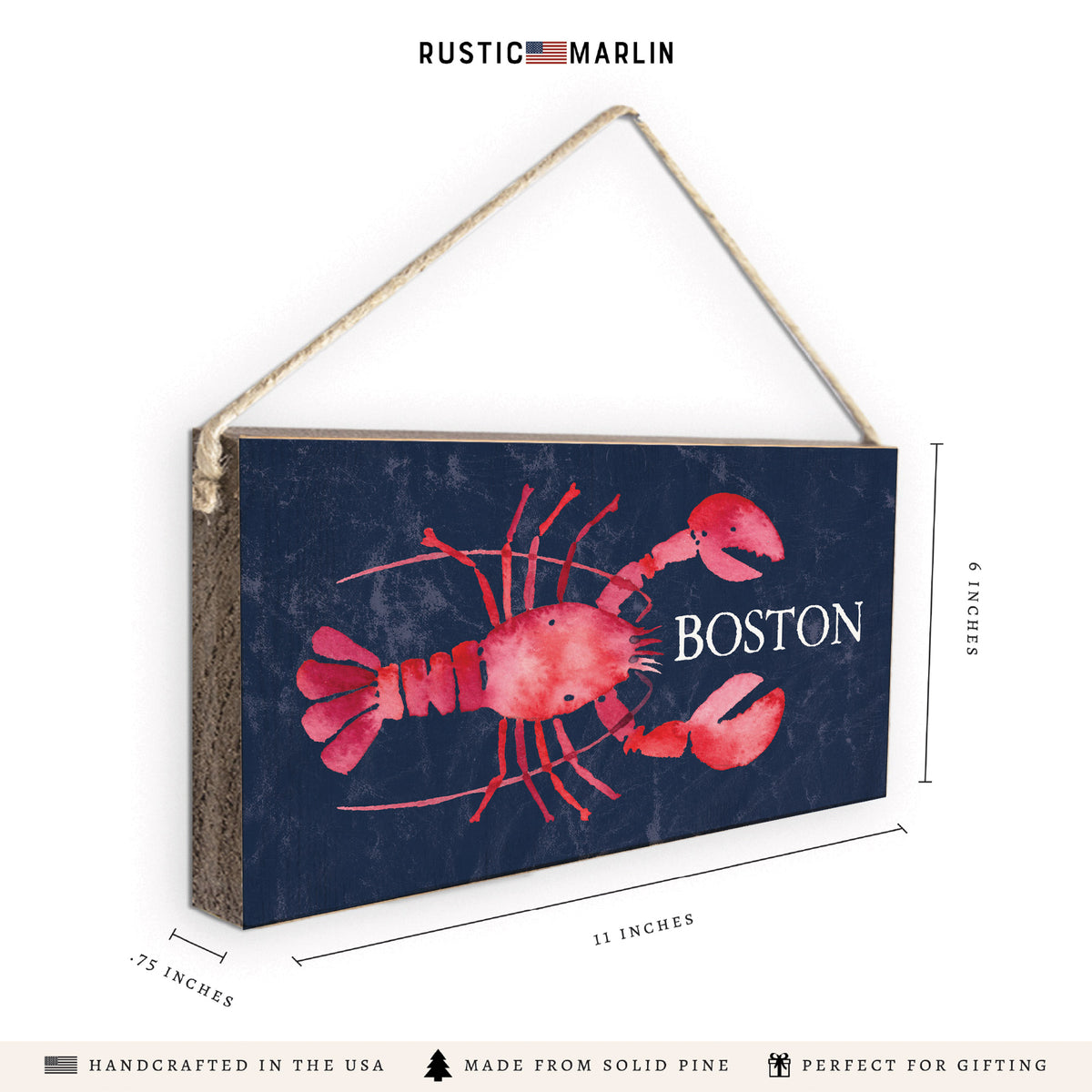 Boston Lobster Twine Sign