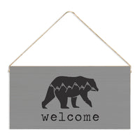Mountain Bear Welcome Twine Sign