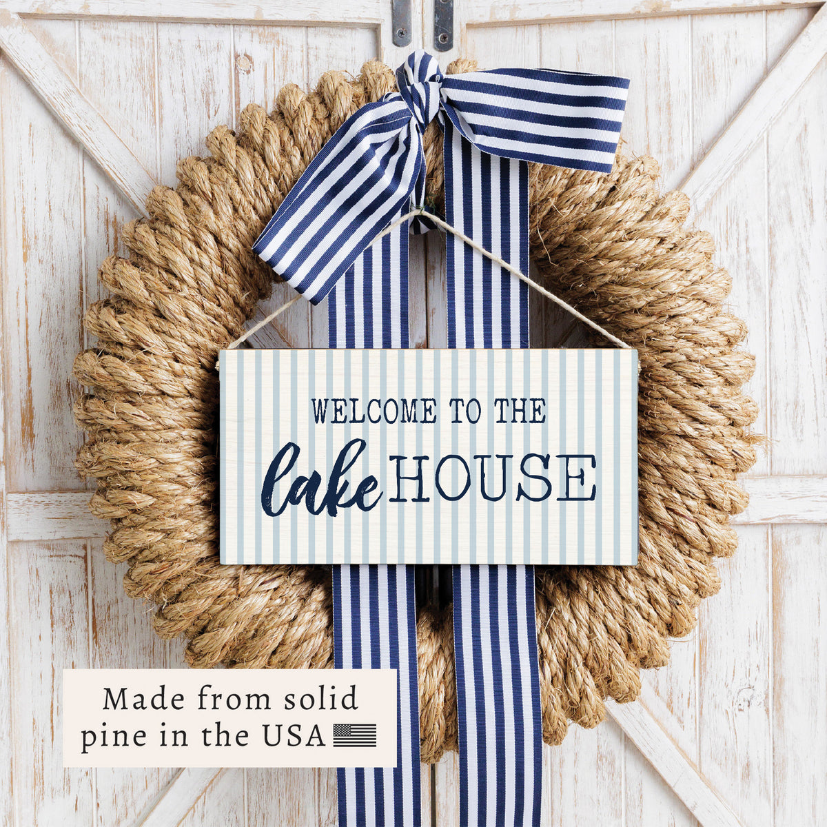 Welcome To The Lake House Twine Sign