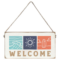 Beach Day Welcome Twine Sign